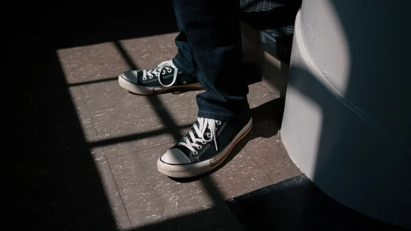 Converse Spodnie dresowe Star Chevron 10020164-A02 Szary Regular Fit