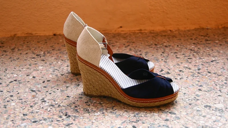 Espadryle TOMMY HILFIGER – Rope Wedge Sandal T3A7-32185-0048 M Blue 800