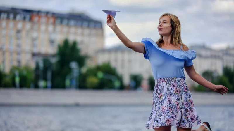 Luźna bluzka z kieszonkami (Beżowy, L)