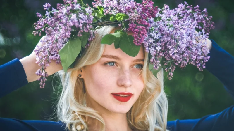 M535 Spodnie dresowe na gumie – liliowe (Kolor lila, Rozmiar M (38))