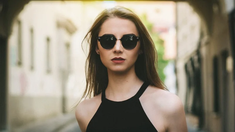 Wzorzysty top z dżerseju bez rękawów